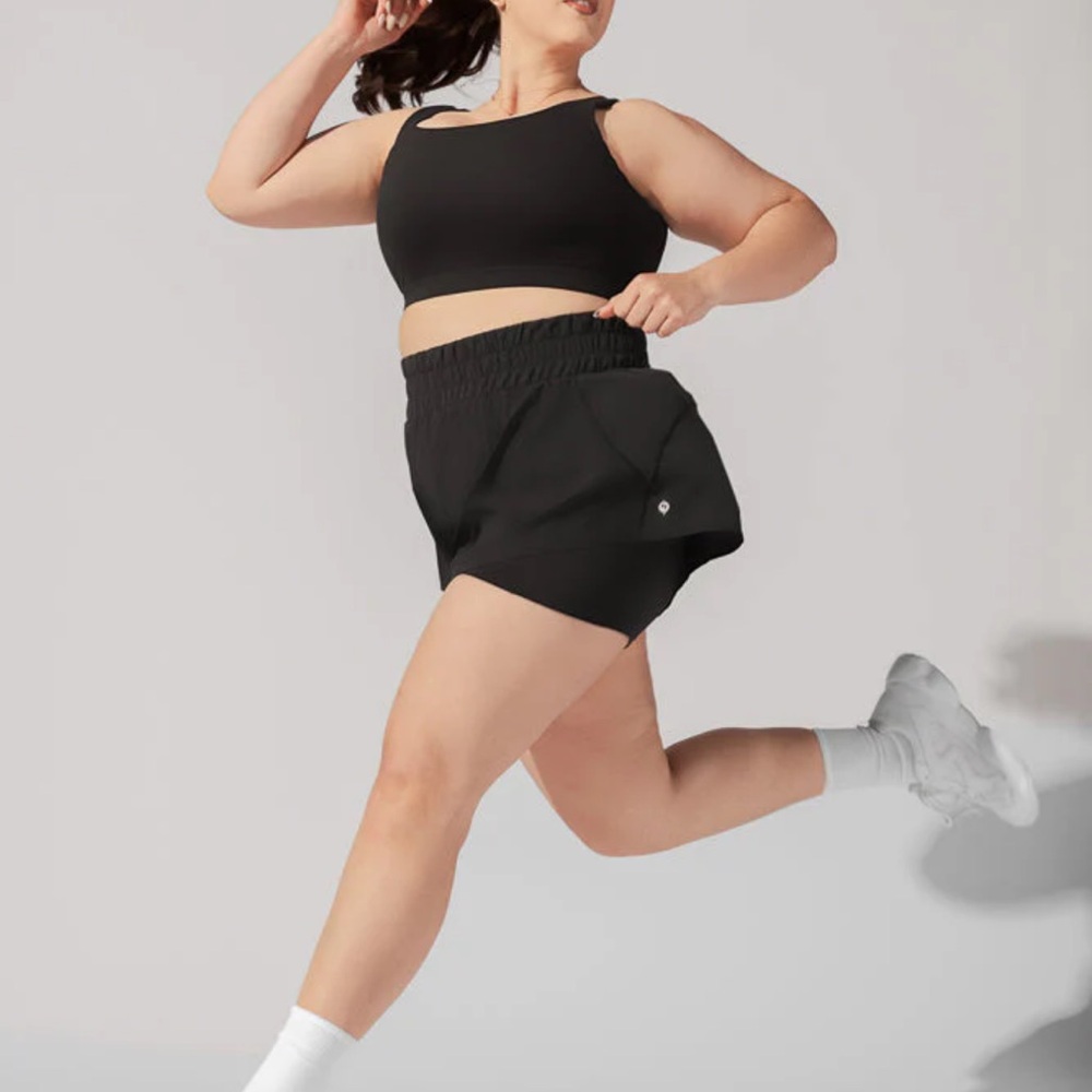 POPFLEX Women's Black Athletic Shorts 🤍